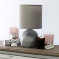 All The Rages All the Rages LT2060-GRY Simple Designs Geometric Concrete Lamp; Gray LT2060-GRY
